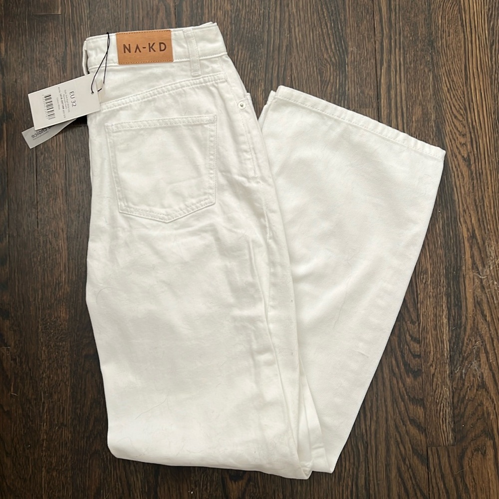 NA-KD White Jeans NWT